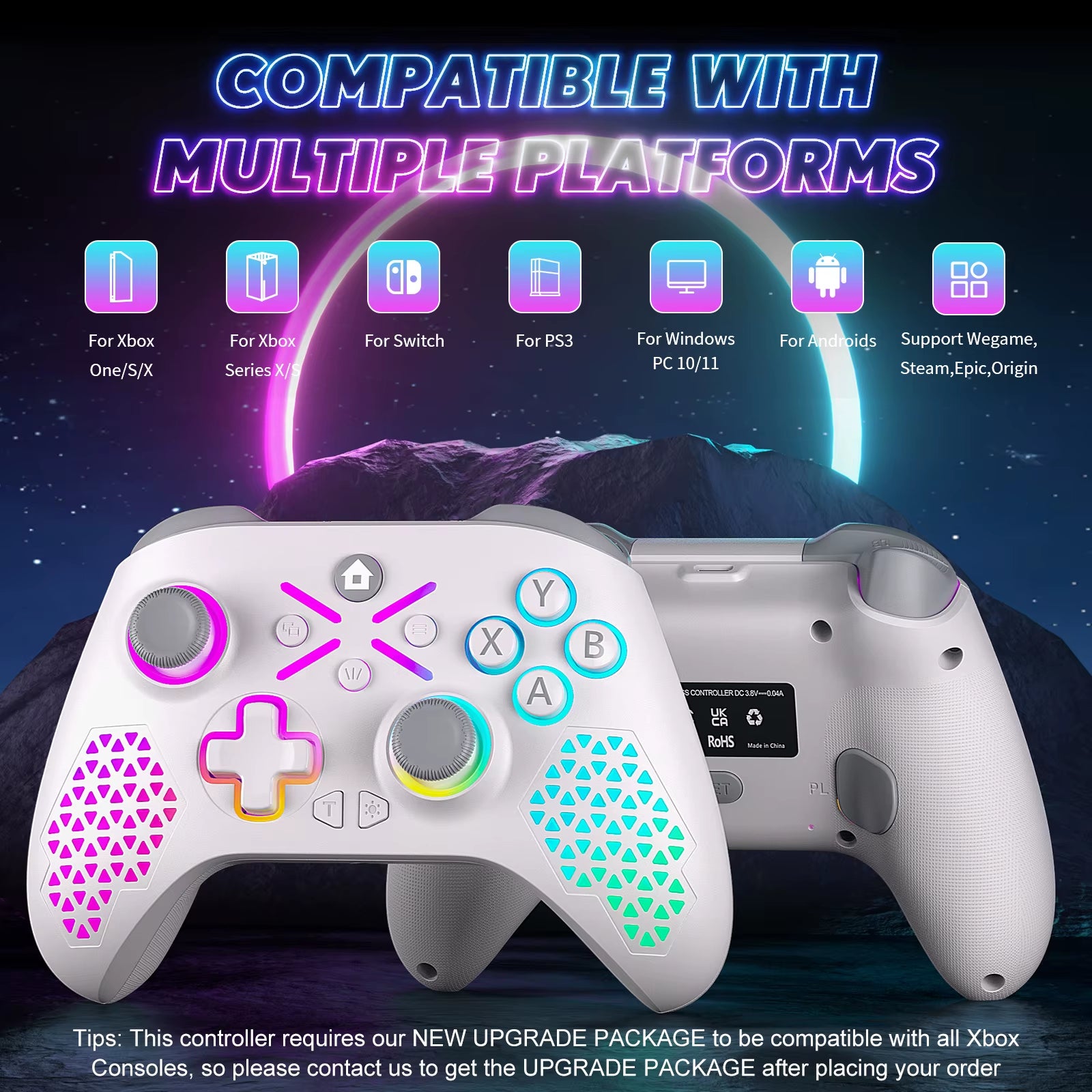Gaming Gamepad for Xbox Series X,S,Xbox One Controle PC with 650Mah Battery Wireless Controller Multi-Function Joystick