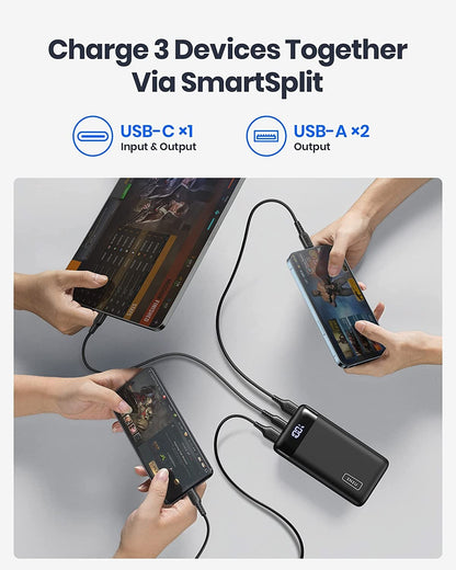 INIU Power Bank, 22.5W 20000Mah USB C in & Out Portable Charger Fast Charging, P