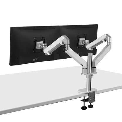 OL-2Z Desktop 17-32 Inch Dual Monitor Mount Arm Full Motion Aluminum Monitor Holder Gas Spring Arm Load 2-8Kgs Each