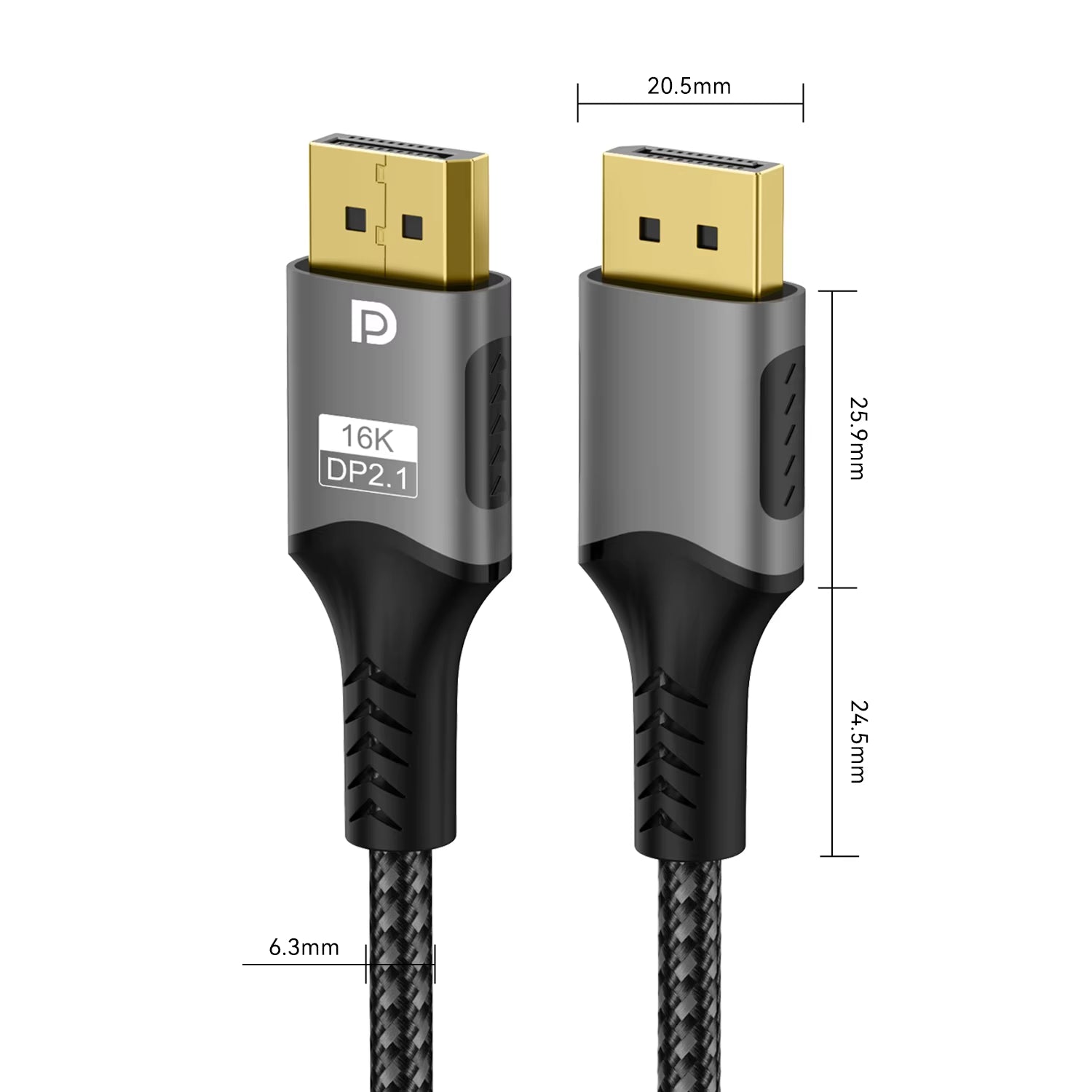 16K DP 2.1 8K@120Hz 4K@240Hz 80Gbps HDR Video Audio Displayport Cable Display Port for Laptop TV Xbox Projector Gaming Monitor