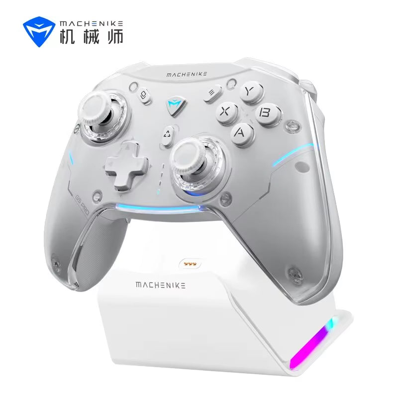 MACHENIKE G5Pro Max Gaming Controller with Charging Dock RGB Wireless Gamepad Hall Effect Joystick Trigger for Switch PC Phone