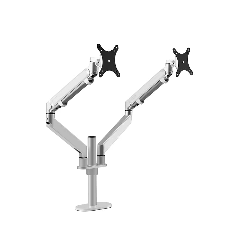 OL-2Z Desktop 17-32 Inch Dual Monitor Mount Arm Full Motion Aluminum Monitor Holder Gas Spring Arm Load 2-8Kgs Each