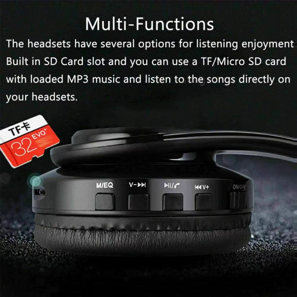 Headsets Gamer Headphones Blutooth Surround Sound Stereo Wireless Earphone USB with Microphone Colourful Light PC Laptop Headset