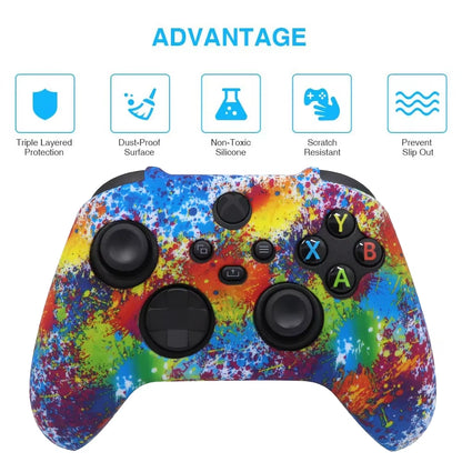 Silicone Case for Xbox Series X S Controller Protective Skin Gamepad Rubber Skin Thumb Grips Cap Joystick Cover Shell