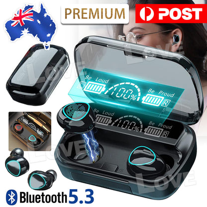 TWS Bluetooth 5.3 Wireless Earbuds Waterproof LED Display Earphones 2025