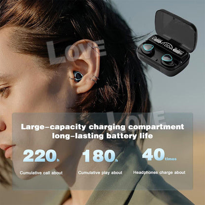 TWS Bluetooth 5.3 Wireless Earbuds Waterproof LED Display Earphones 2025