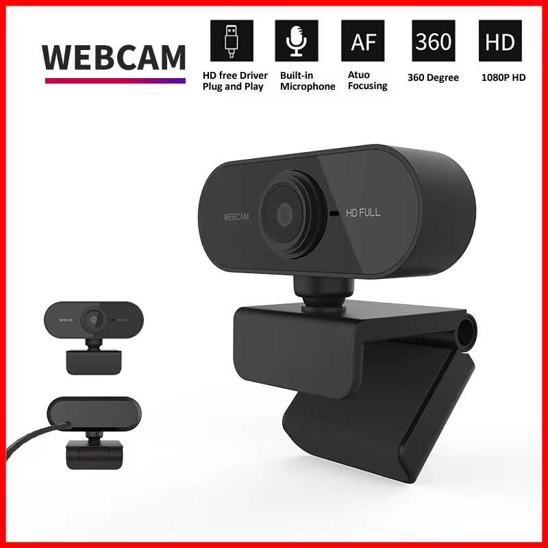 1080P HD Mini Webcam with Microphone, Usb Interface Supports Laptop Desktop Computer, Suitable for Live Video Call Conference