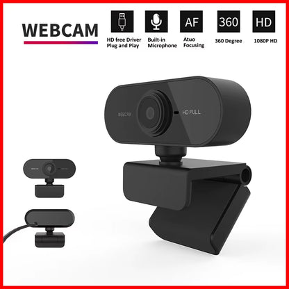 1080P HD Mini Webcam with Microphone, Usb Interface Supports Laptop Desktop Computer, Suitable for Live Video Call Conference