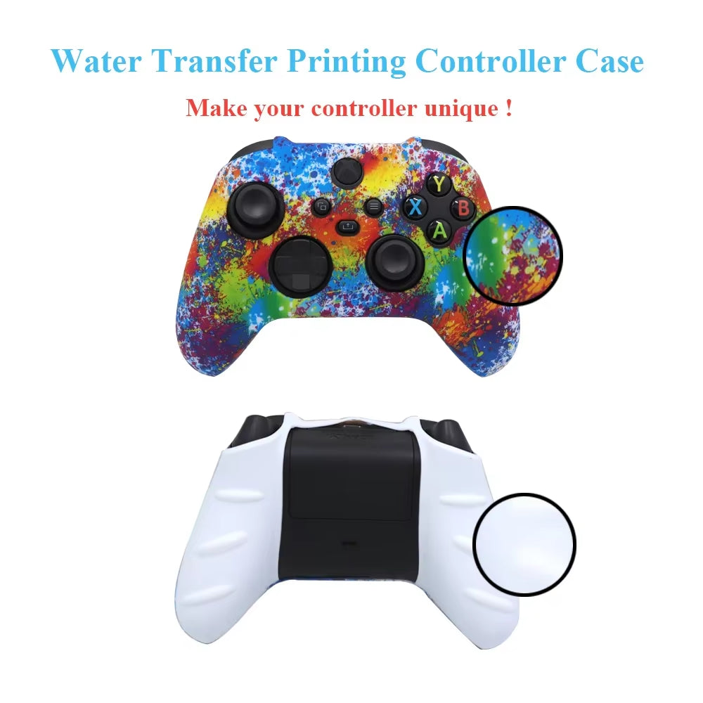 Silicone Case for Xbox Series X S Controller Protective Skin Gamepad Rubber Skin Thumb Grips Cap Joystick Cover Shell