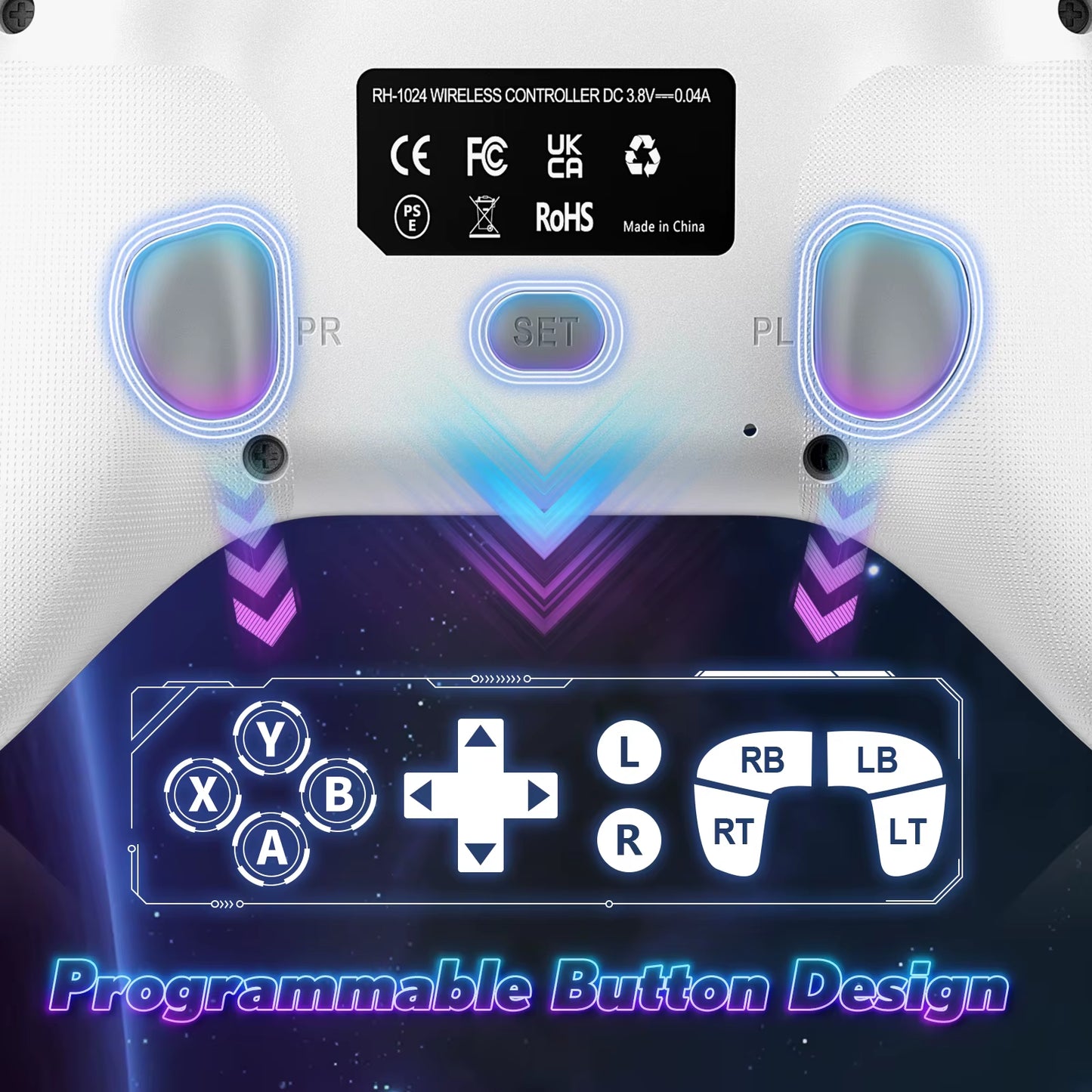 Gaming Gamepad for Xbox Series X,S,Xbox One Controle PC with 650Mah Battery Wireless Controller Multi-Function Joystick