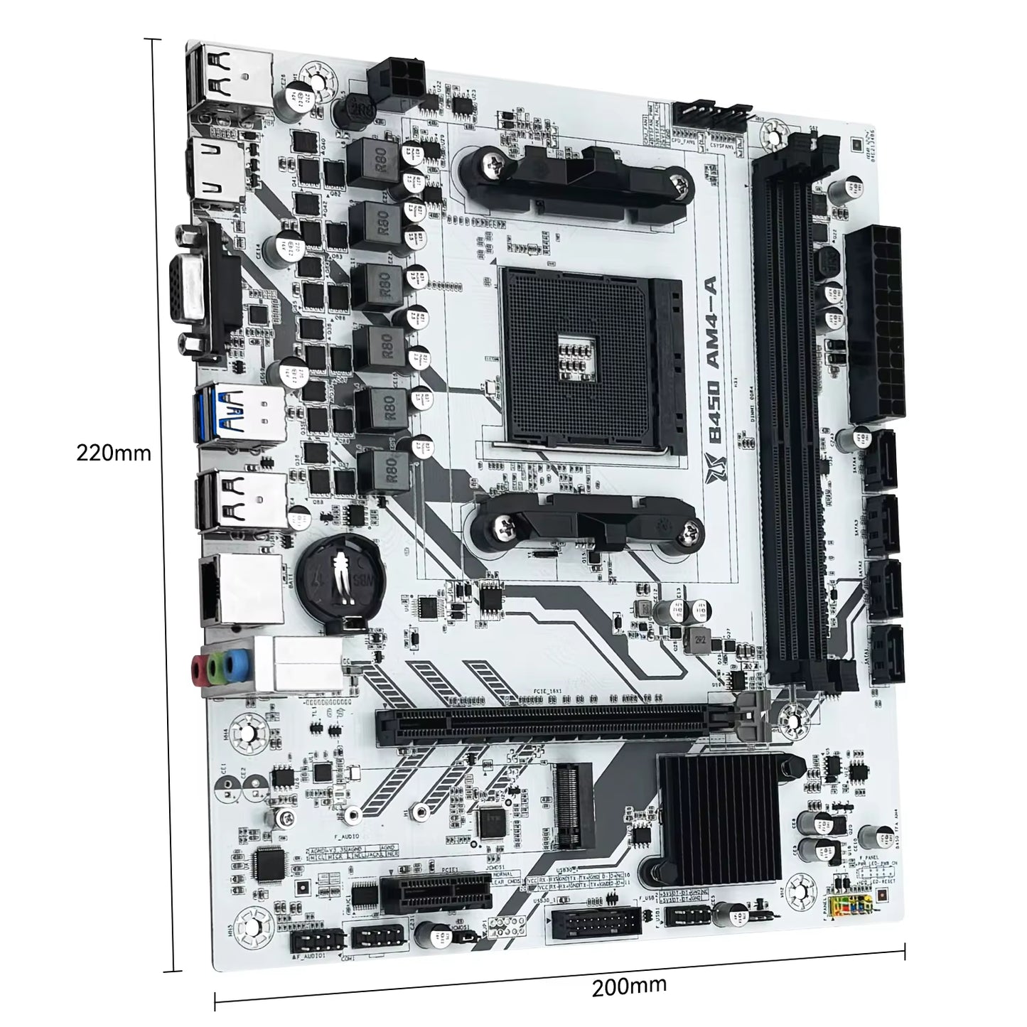 B450 Motherboard AMD Processor Dual-Channel DDR4 Memory AM4 Mainboard M.2 NVME (Supports Ryzen 5500 5600 5600G CPU)