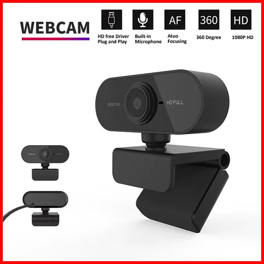1080P HD Mini Webcam with Microphone, Usb Interface Supports Laptop Desktop Computer, Suitable for Live Video Call Conference