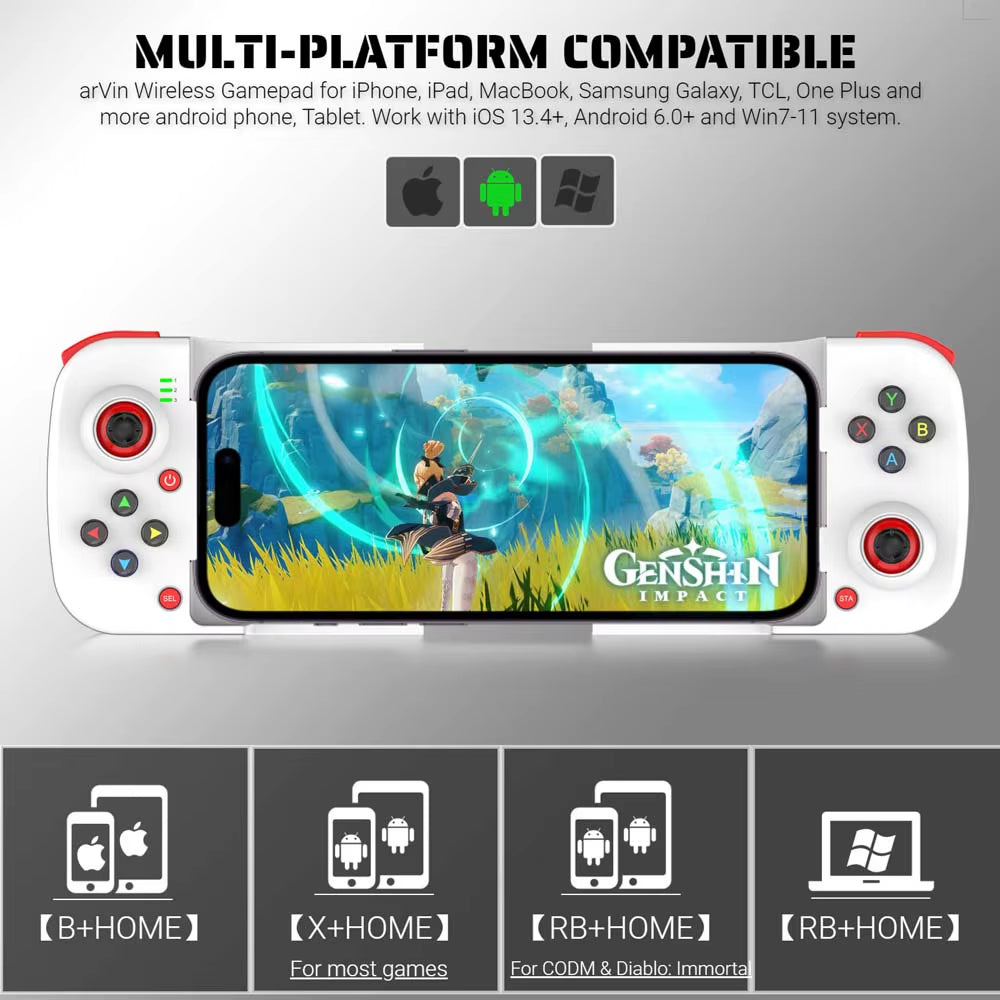 Mobile Game Controller BSP-D3 Gamepad for Android/Ios/Pc D3 Wireless Joystick for Mobile Phone Stretchable Gaming Controllers