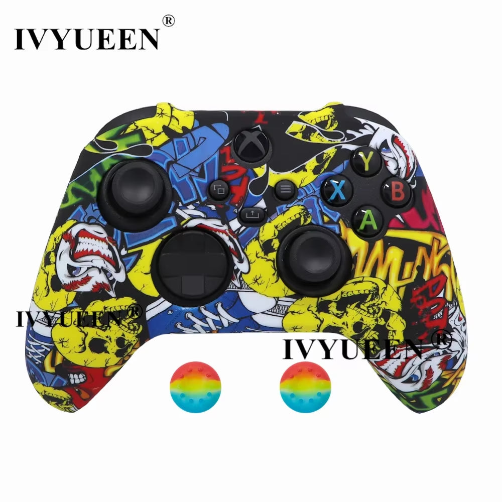 Silicone Case for Xbox Series X S Controller Protective Skin Gamepad Rubber Skin Thumb Grips Cap Joystick Cover Shell