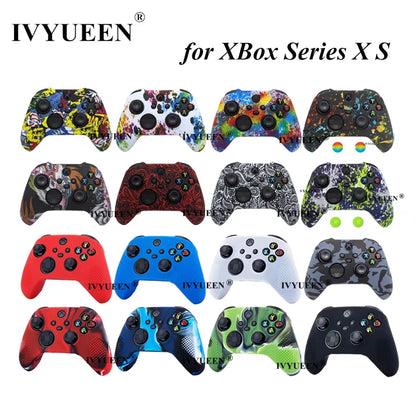 Silicone Case for Xbox Series X S Controller Protective Skin Gamepad Rubber Skin Thumb Grips Cap Joystick Cover Shell